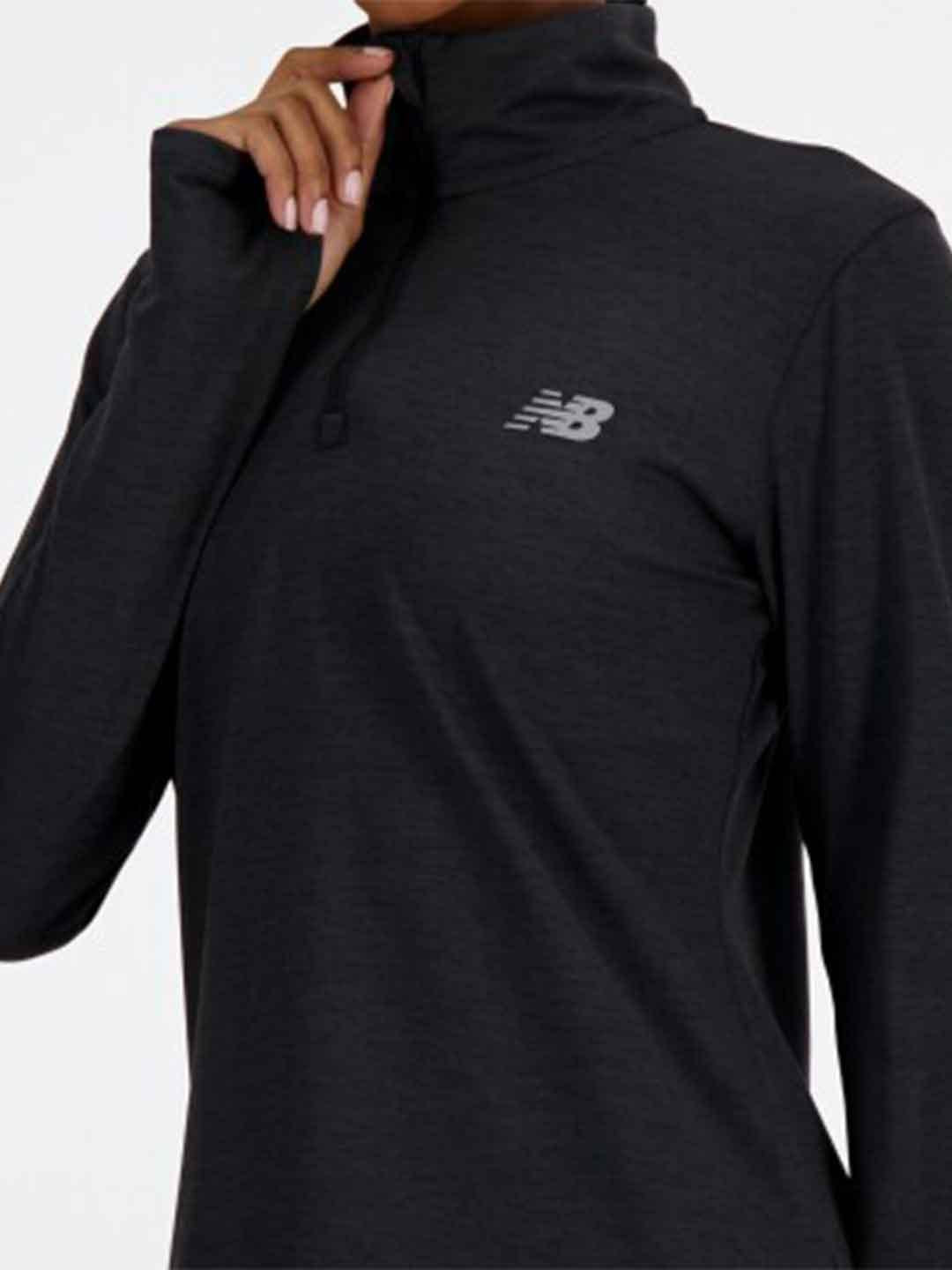 New Balance t-shirt nero mezzo collo