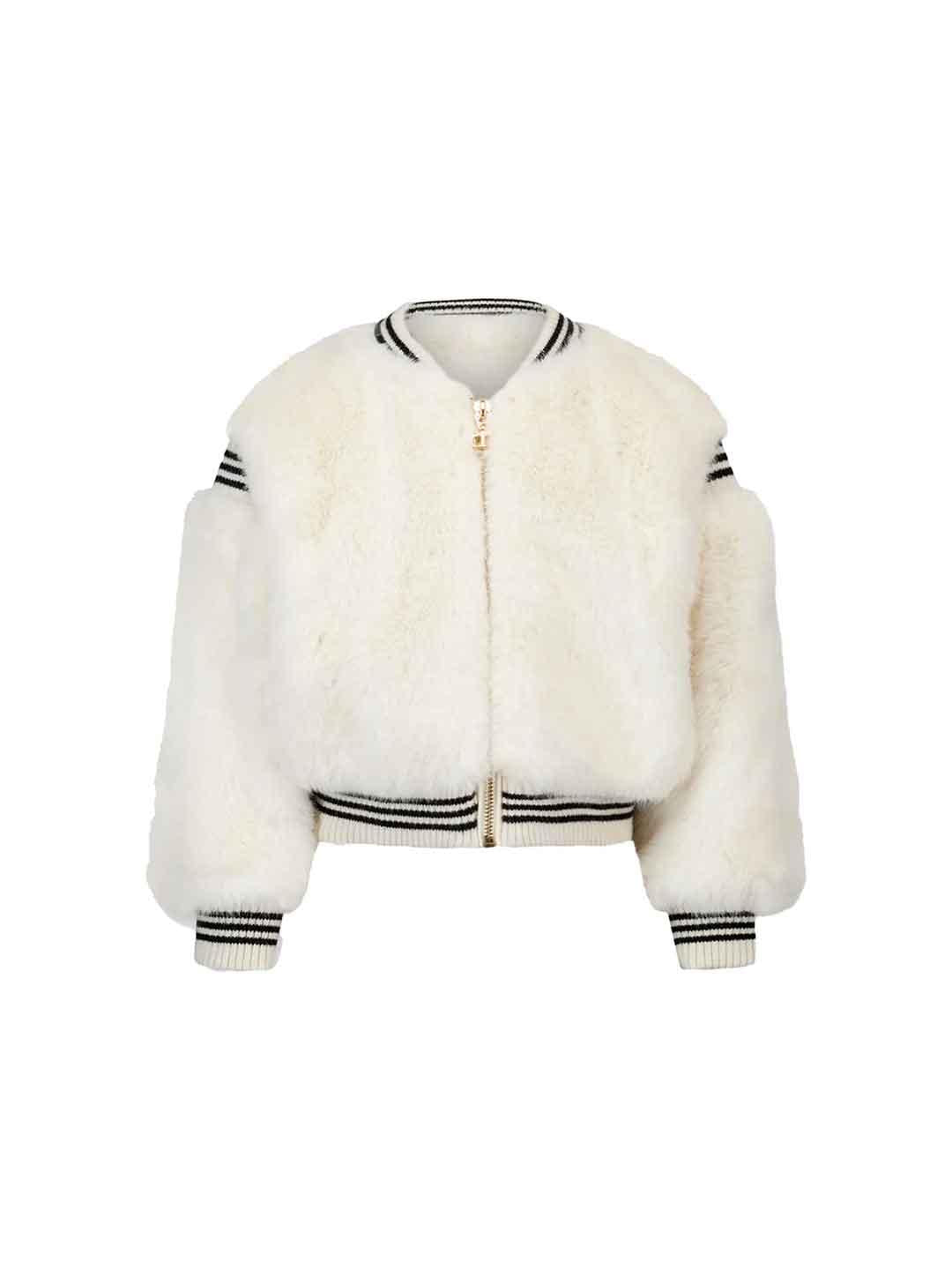 Twinset pelliccia kids bianco