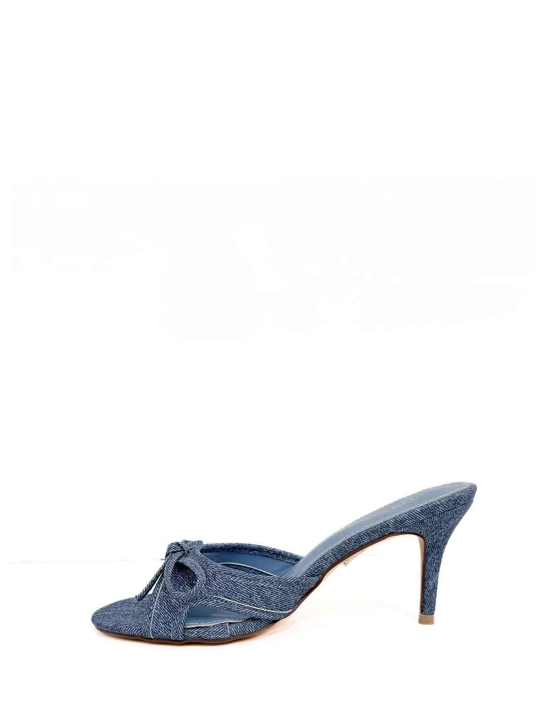 Vivienne D sabot in jeans con tacco