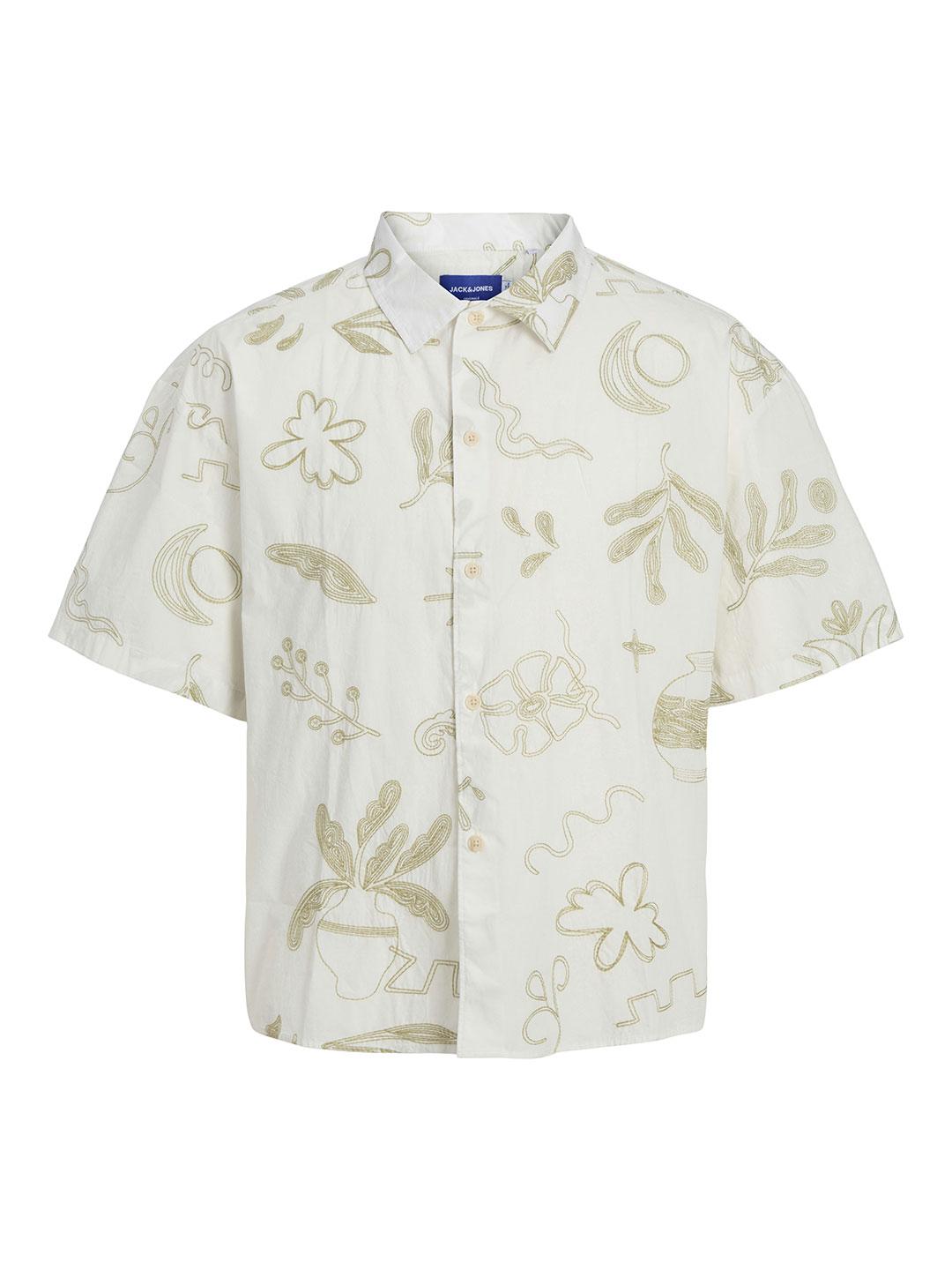 Jack & Jones camicia bianco con ricami
