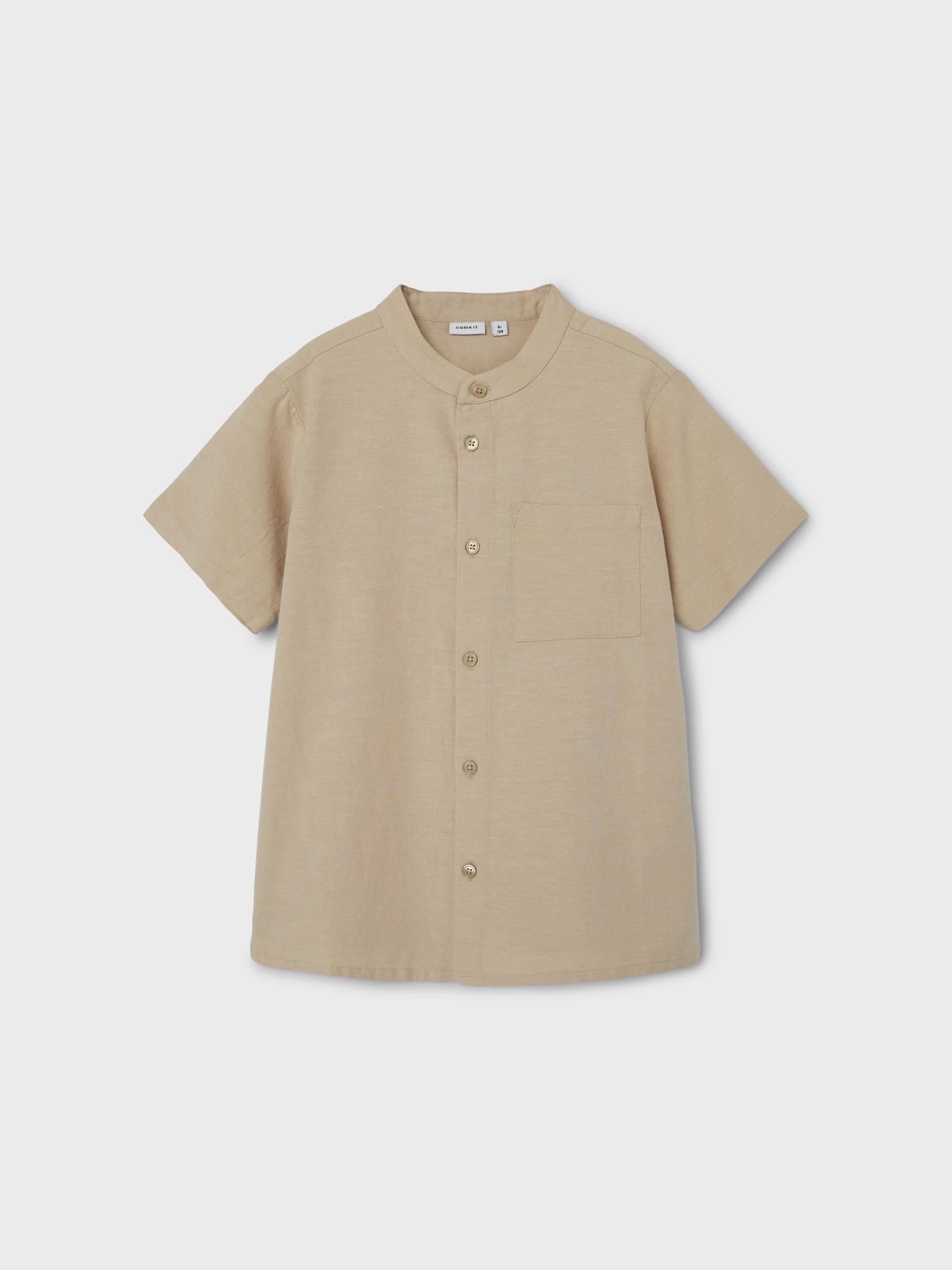Name It camicia kids beige con taschino