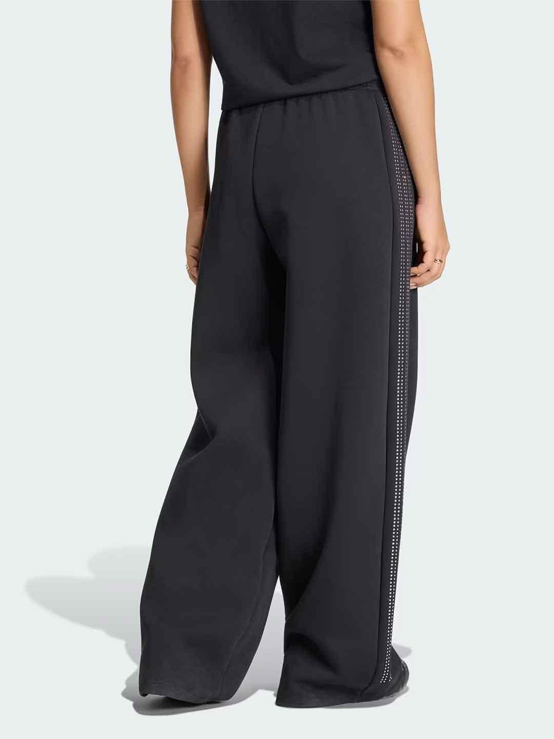 Adidas Rhinestones pantalone nero con strass