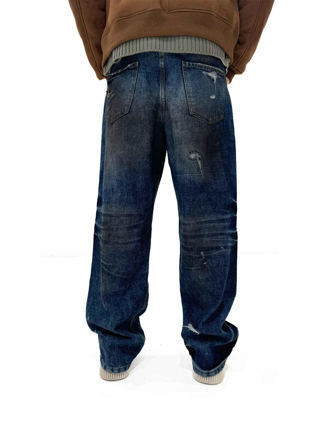 Cianotic Super baggy Raw jeans scuro baggy