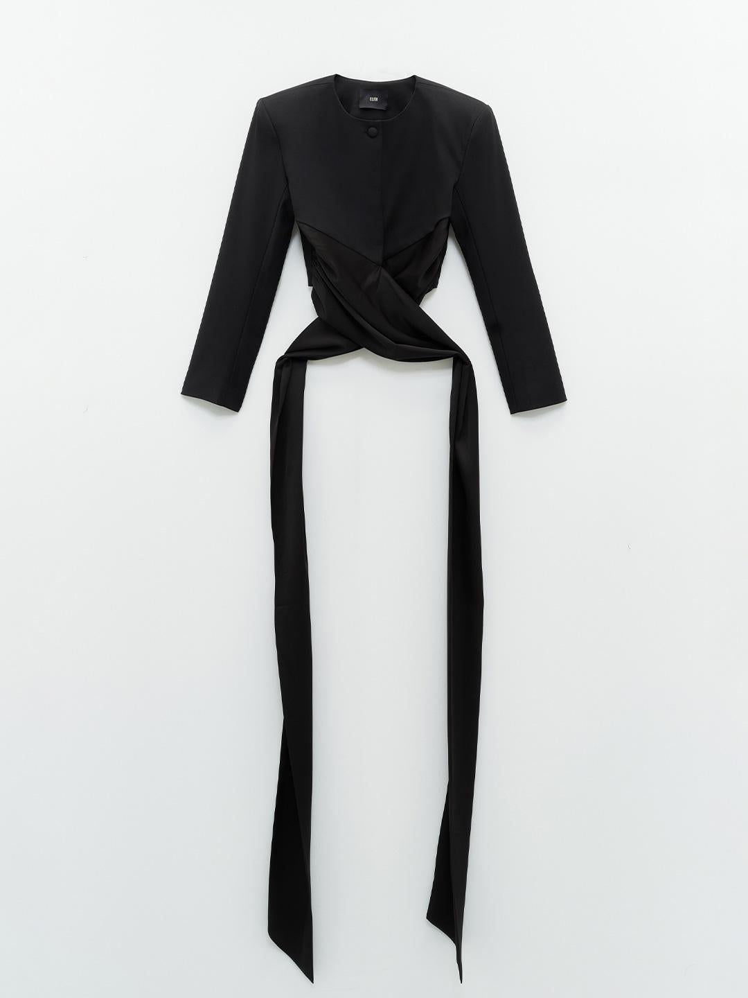 Eleh giacca nero crop