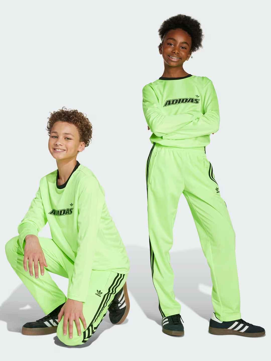Adidas Adicolor pantaloni kids verde fluo