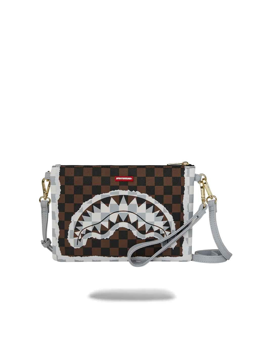Sparyground pochette marrone e bianco