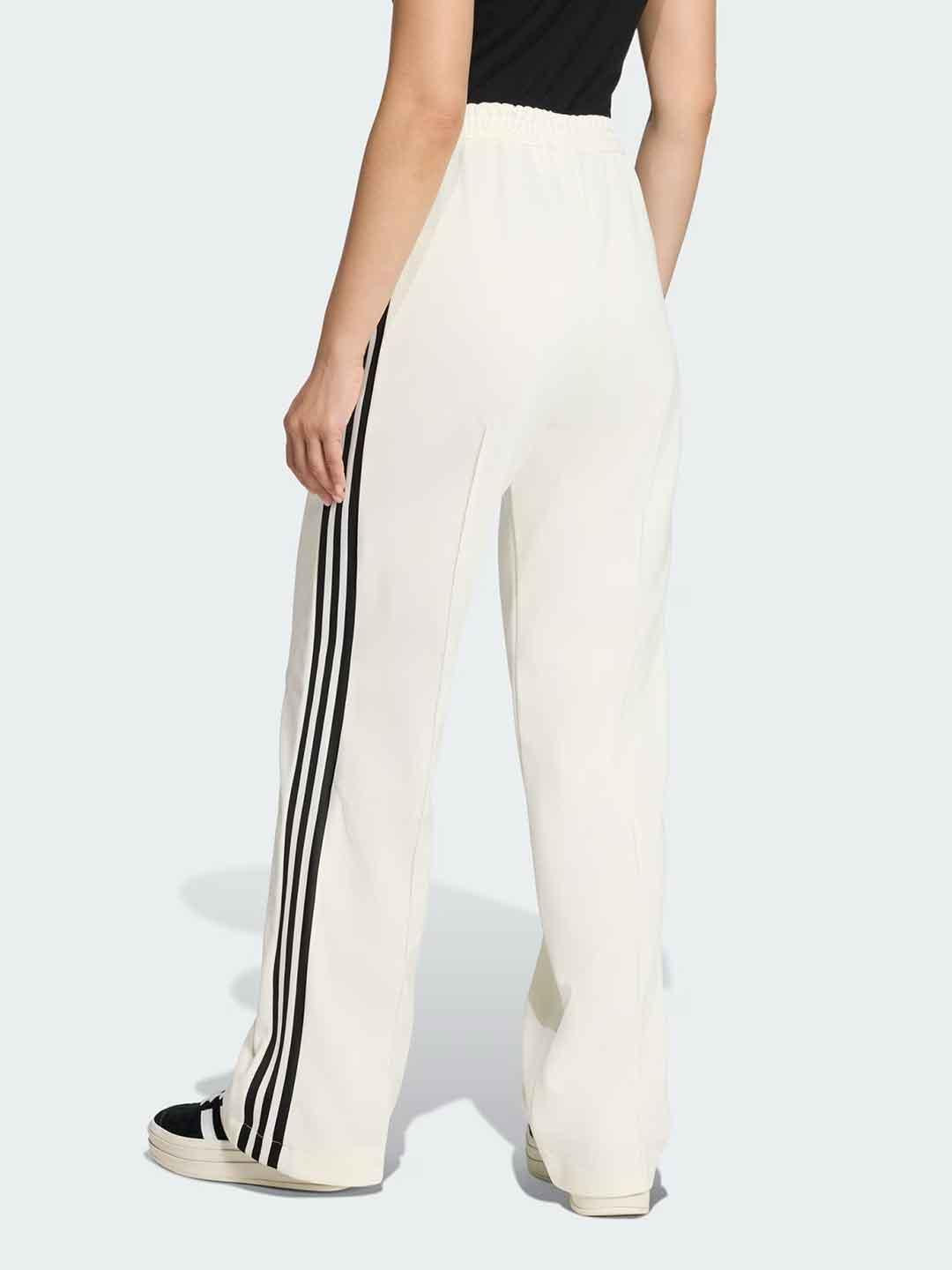 Adidas pantaloni bianco con bande nero