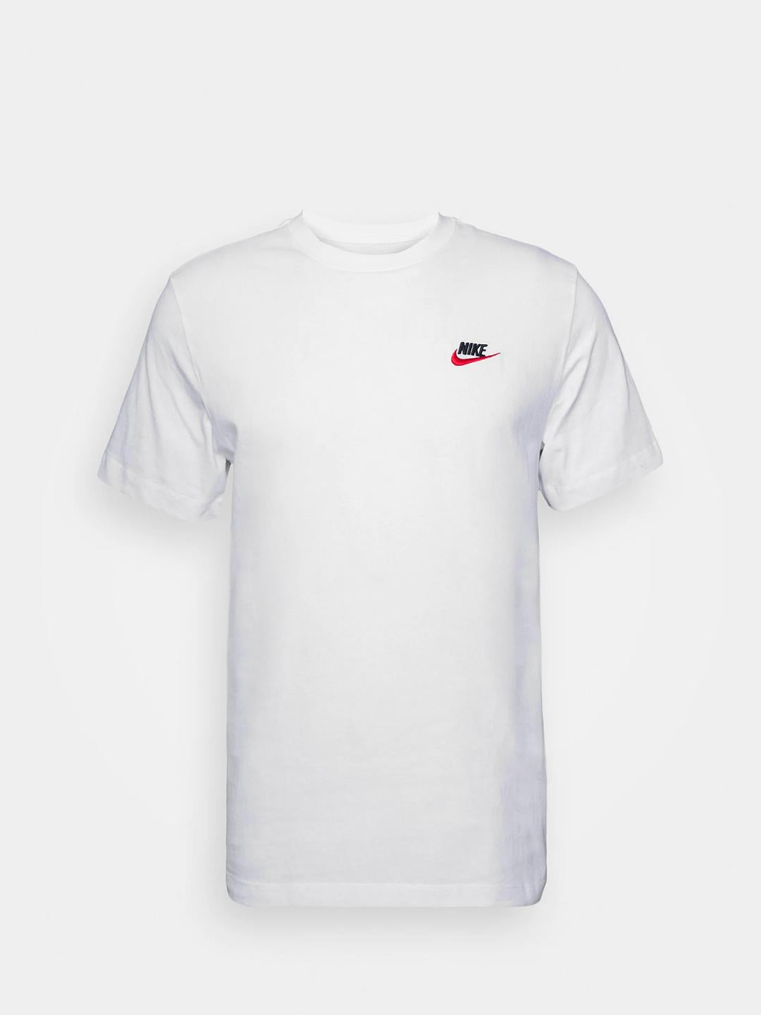 Nike t-shirt bianco con logo rosso