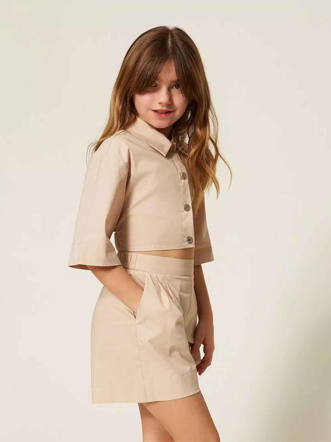 Twinset coordinato kids beige
