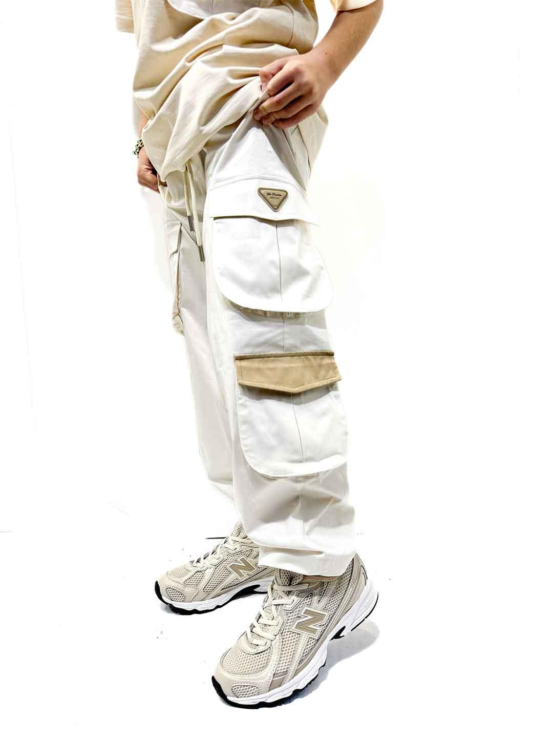 Yes London pantaloni kids panna cargo