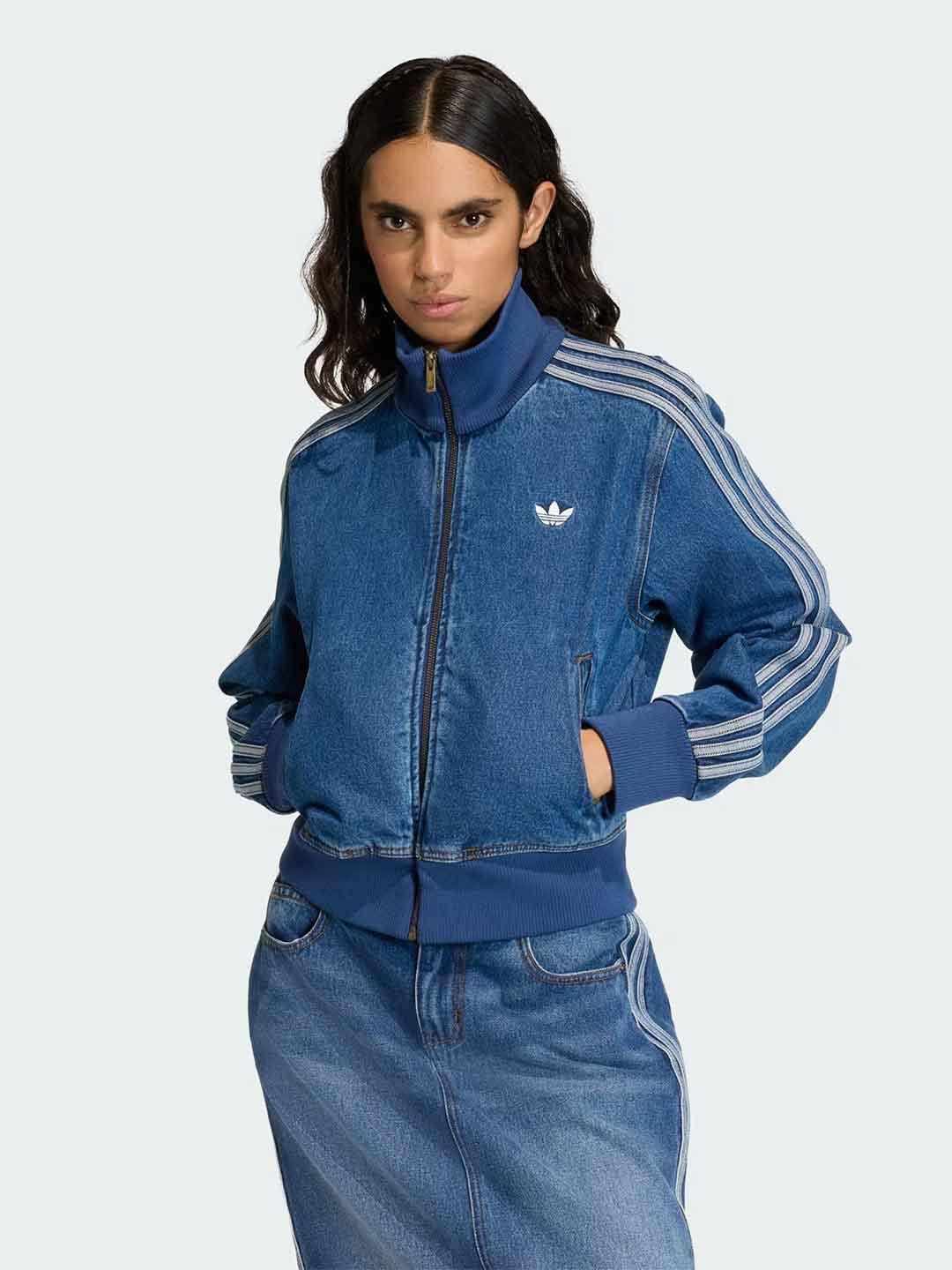 Adidas Firebird felpa in jeans