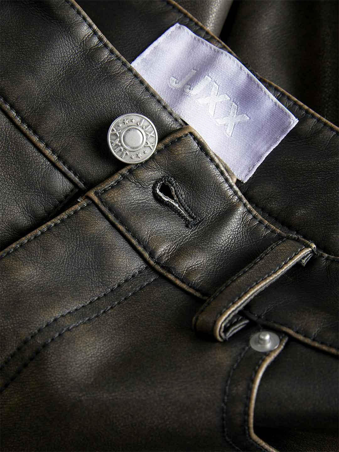 JJXX Hannah pantaloni marrone in pelle