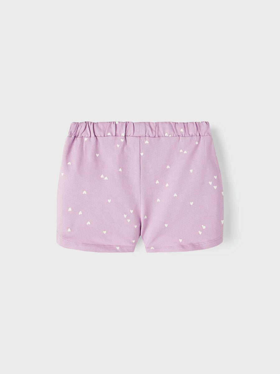 Name It kids shorts lilla con cuori in contrasto
