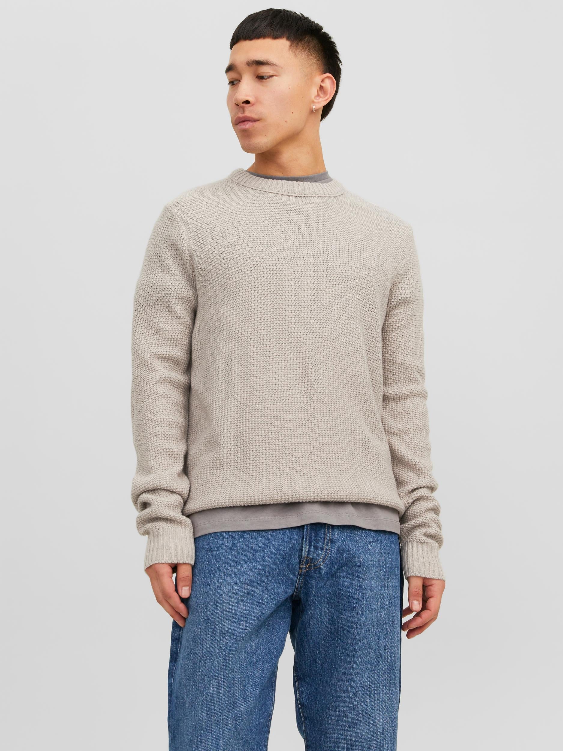 Jack&Jones maglione beige lavorato a maglia