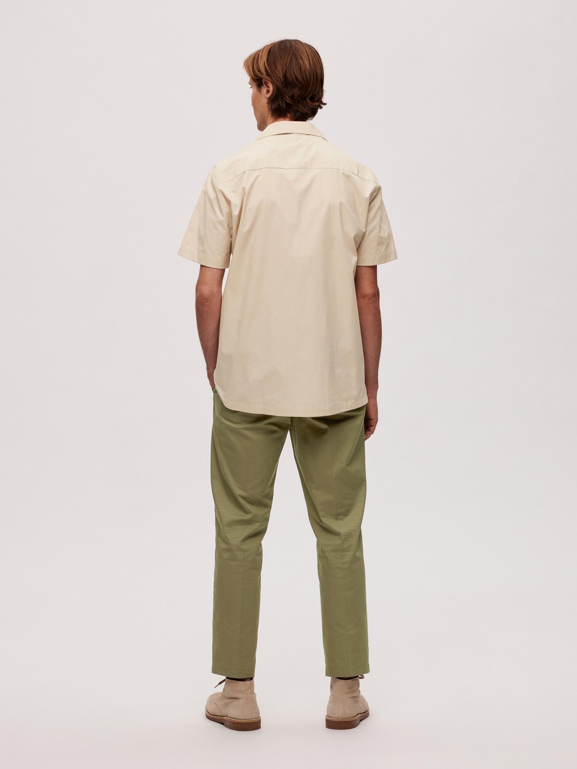 Selected camicia mezze maniche beige