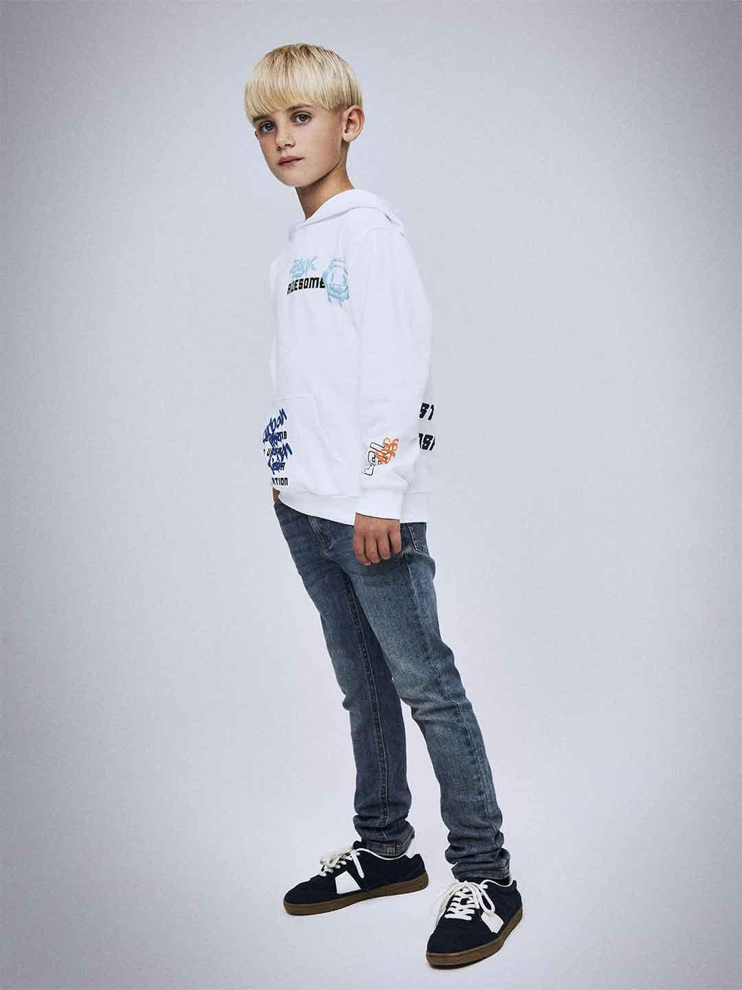 Name It felpa kids bianco con stampe