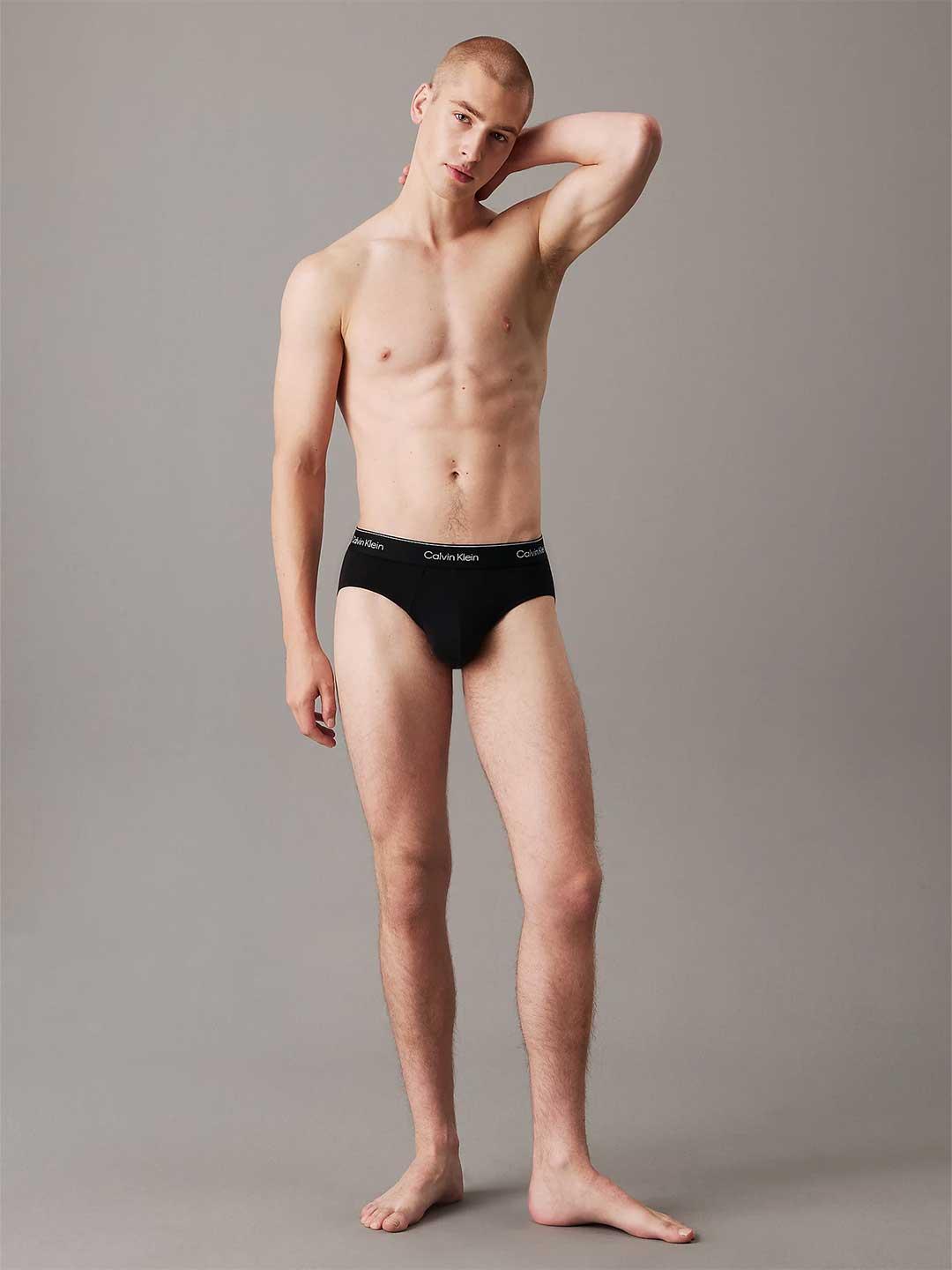 Calvin Klein slip nero con elastico nero