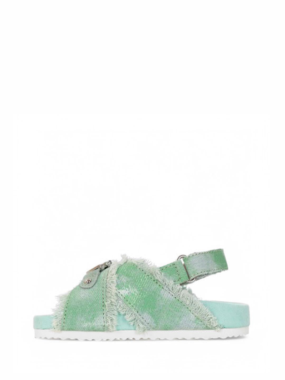 Mou Bio sandali kids verde in jeans
