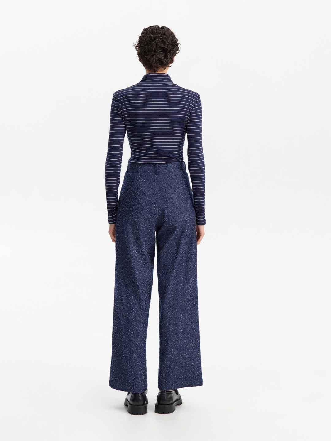Eleh jeans blu a palazzo