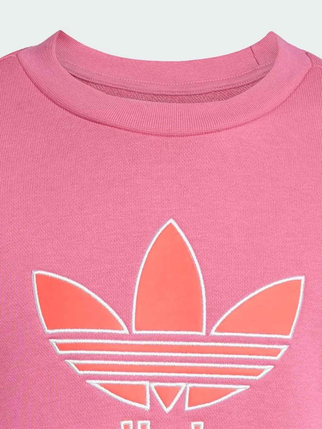 Adidas felpa kids rosa girocollo