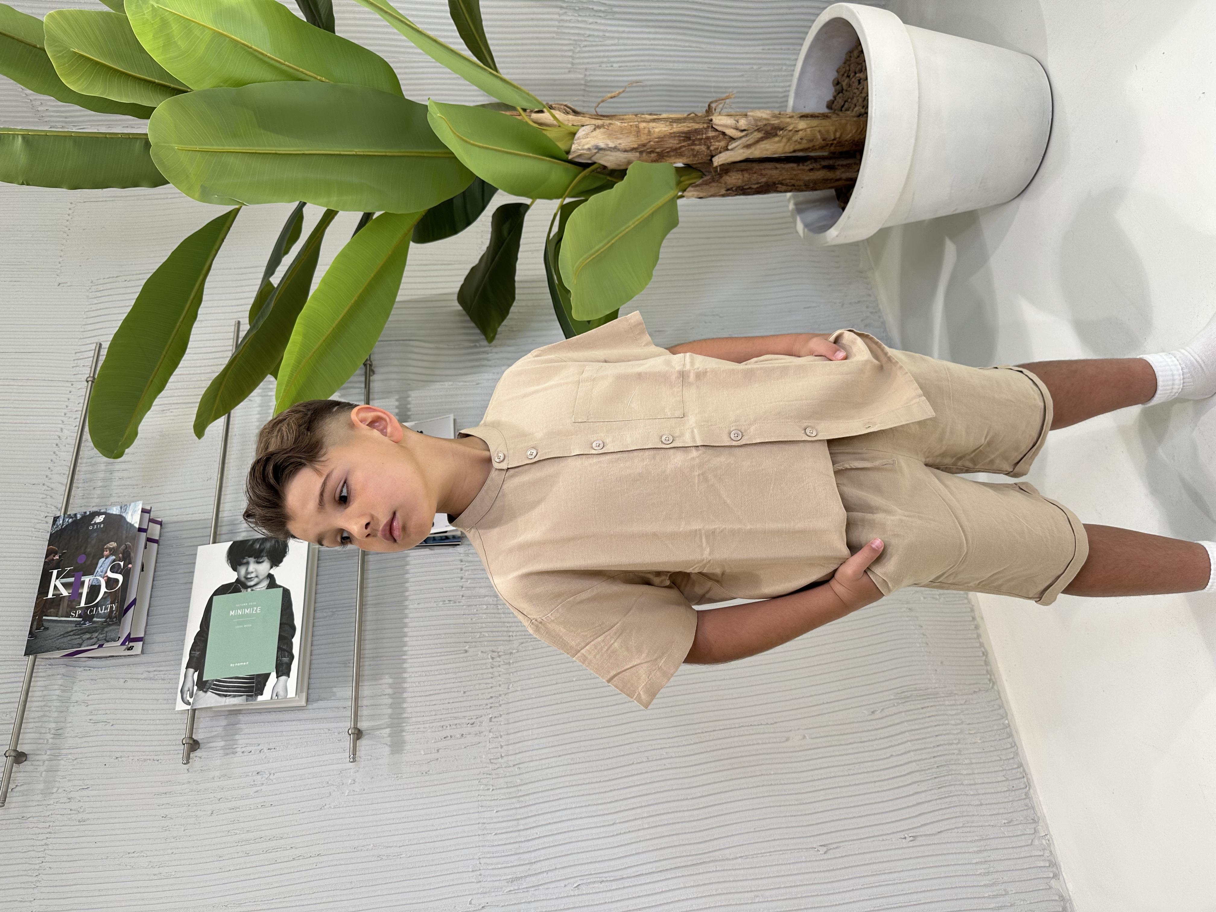 Name It bermuda kids beige con coulisse