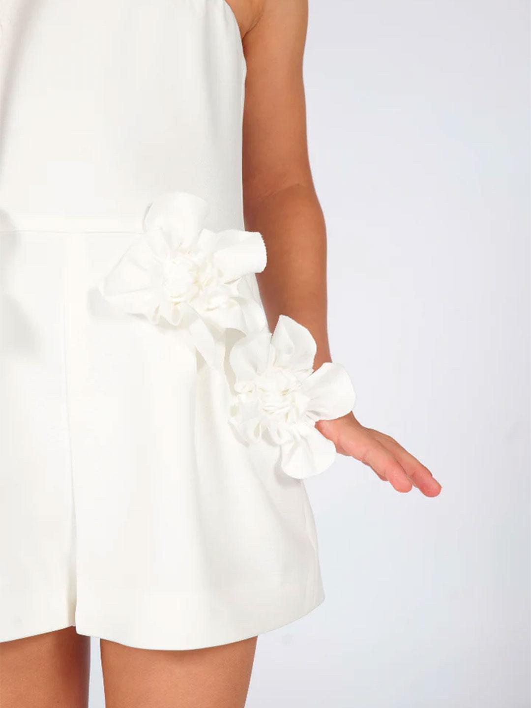Fun & Fun tuta kids bianco con fiori