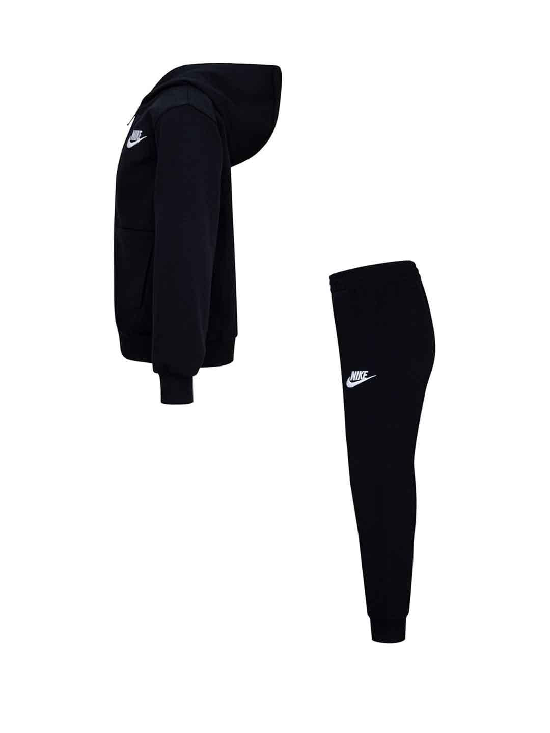 Nike coordinato kids nero con zip