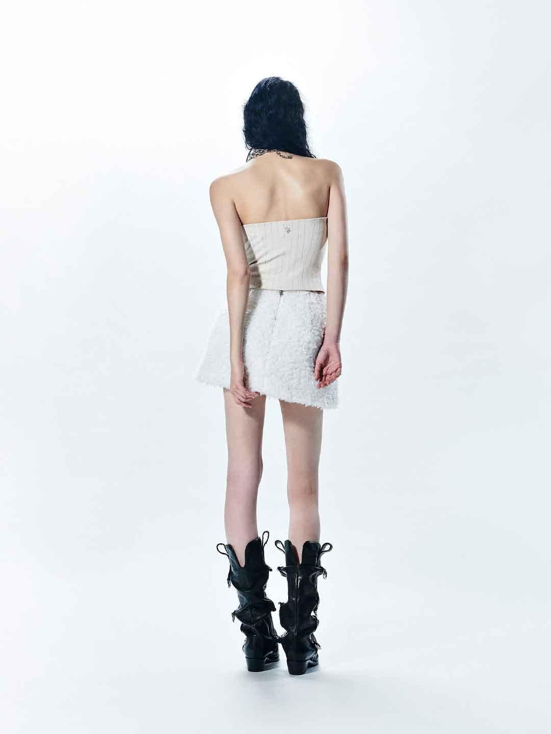 Aniye By Amelia gonna bianco corta