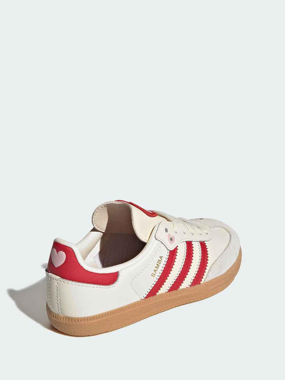 Adidas Samba OG C snekaers kids panna e rosso