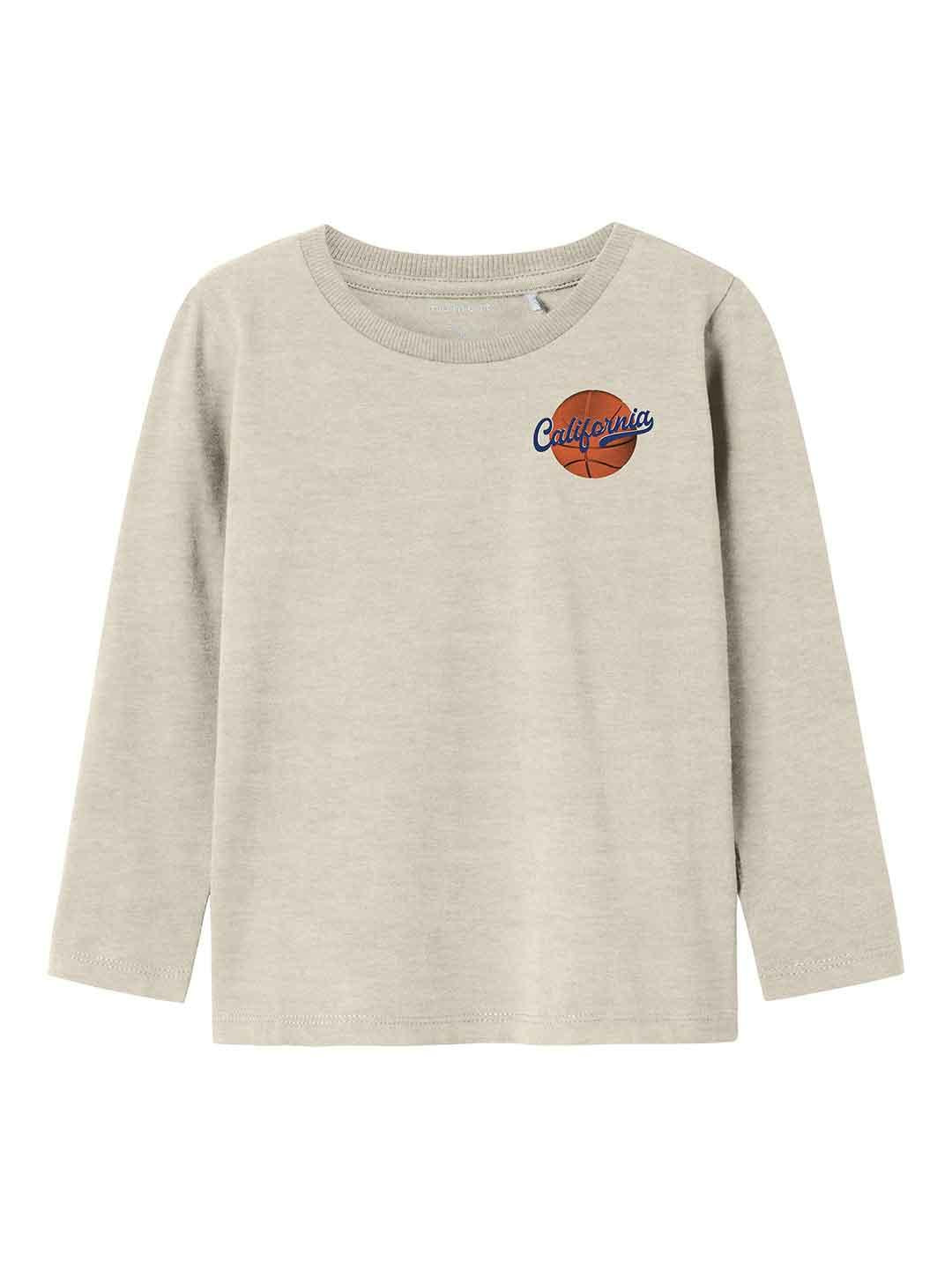 Name It t-shirt kids beige con manica lunga