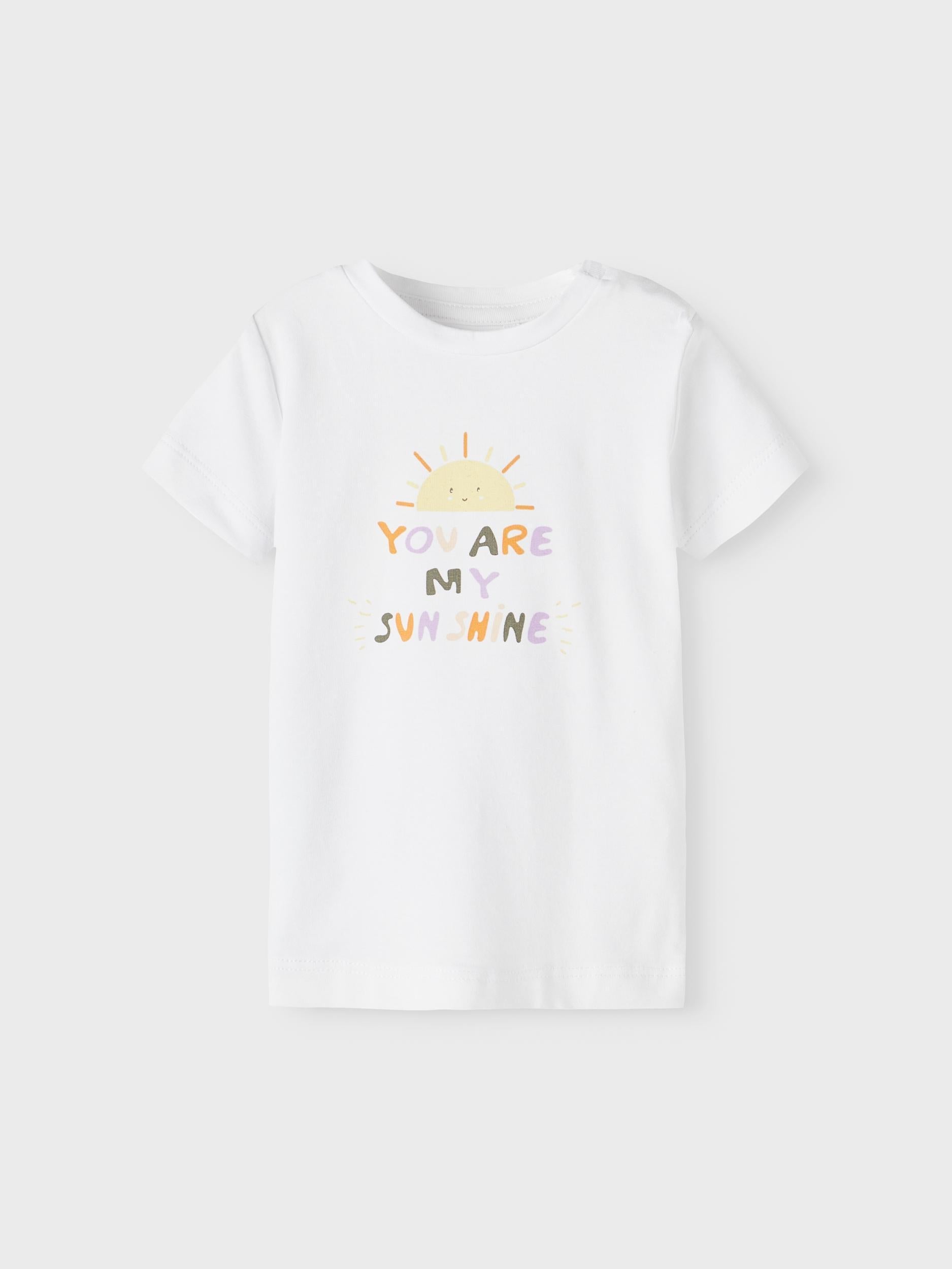 Name It t shirt bianca con stampa neonati