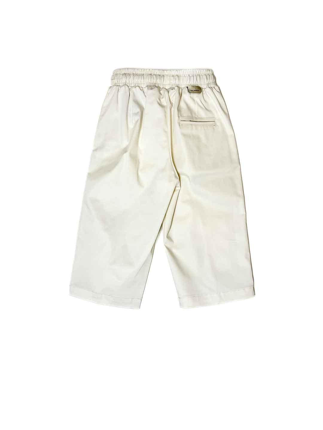 Yes London pantaloni kids panna con bande nere