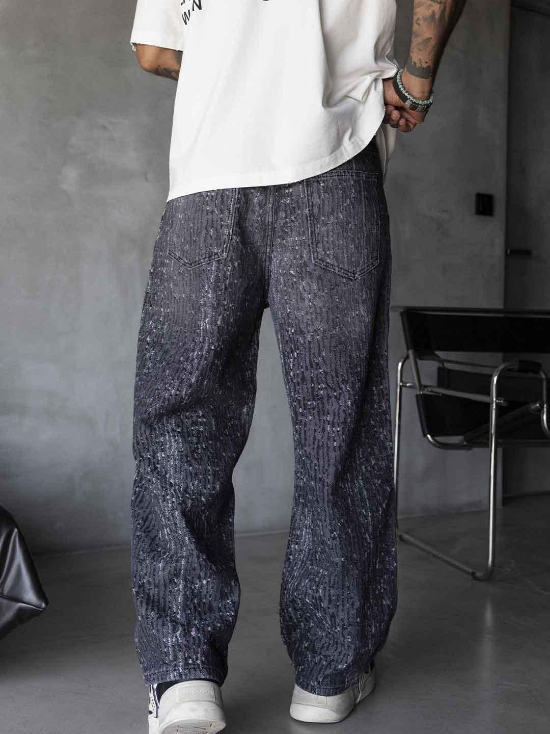 Black Island jeans grigio con strappi