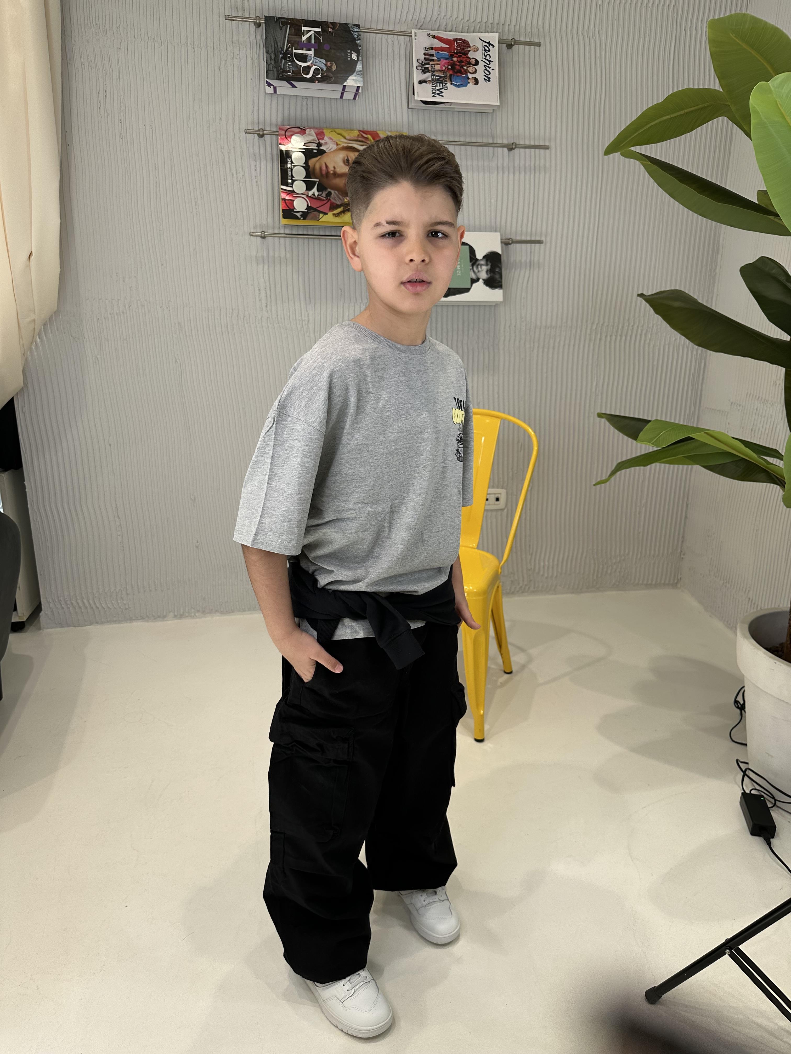 Name It t-shirt kids grigio con stampa