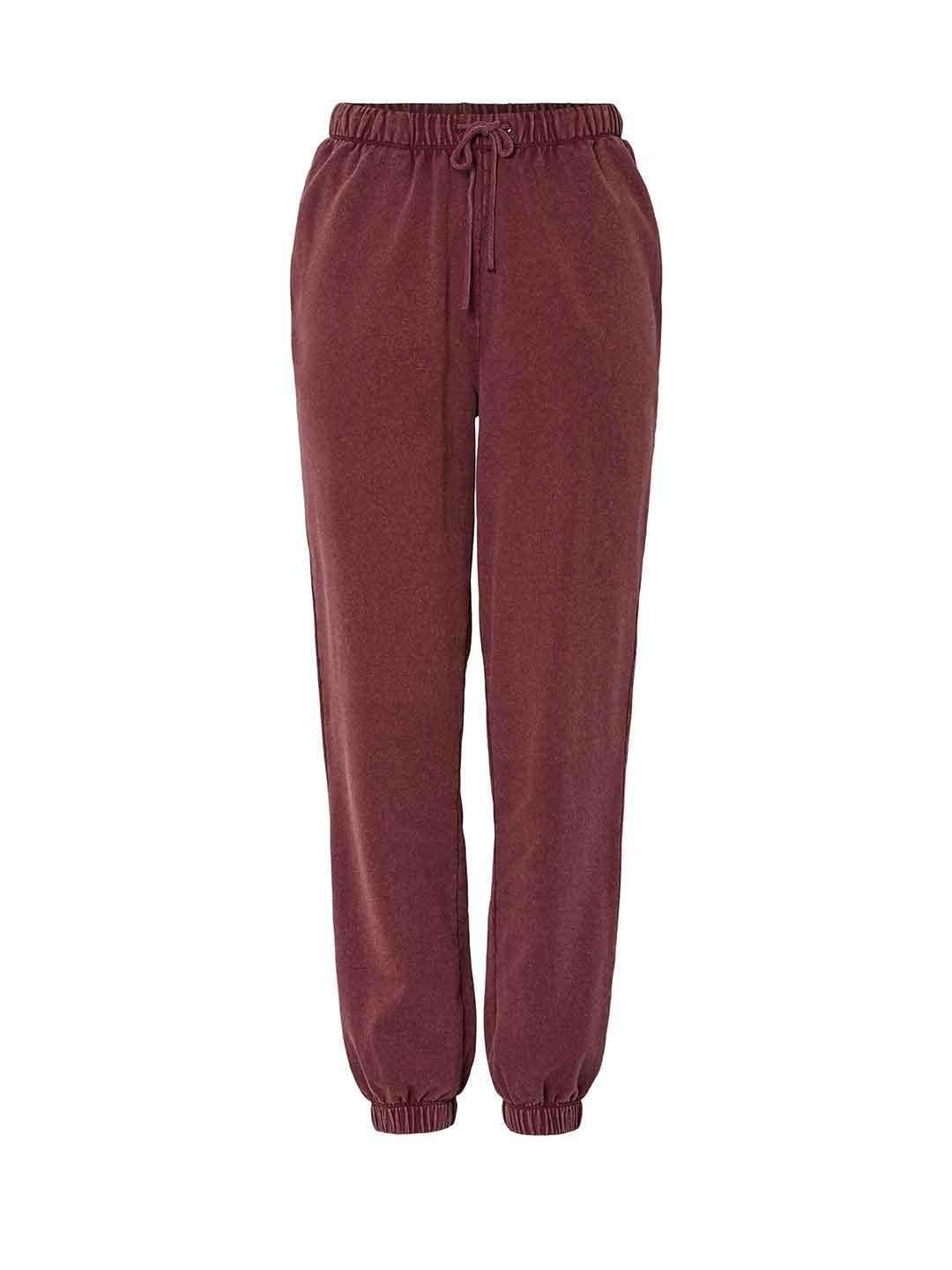 Pieces coordinato bordeaux in tuta con cappuccio