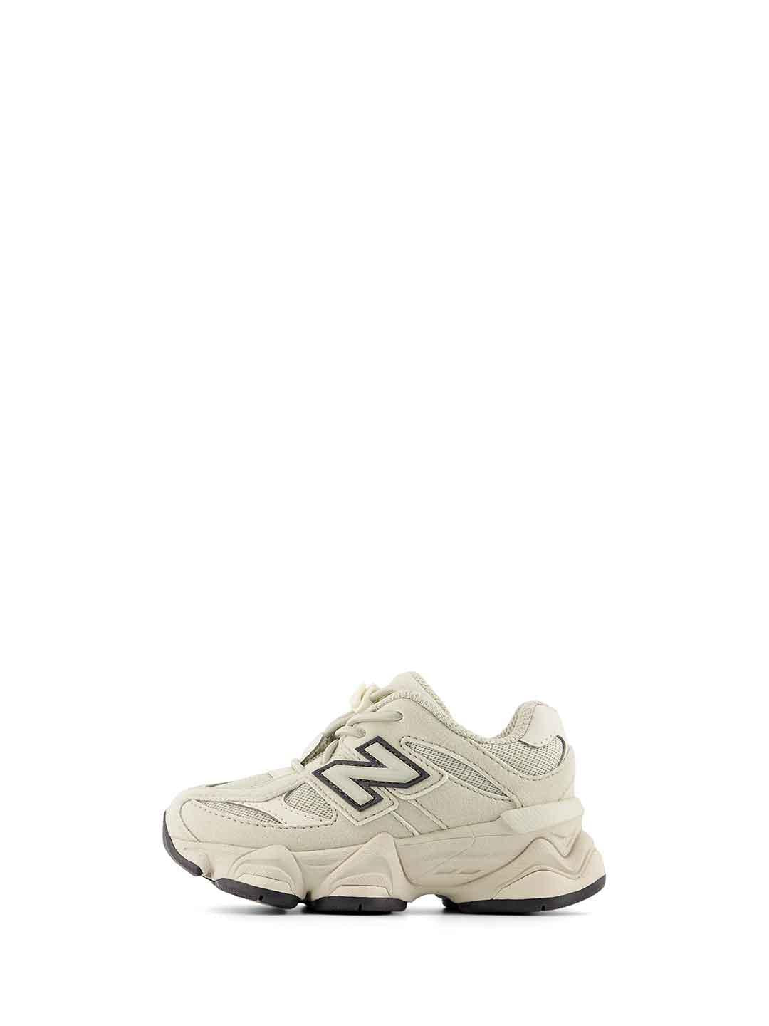 New Balance 9060 sneakers kids beige logo nero