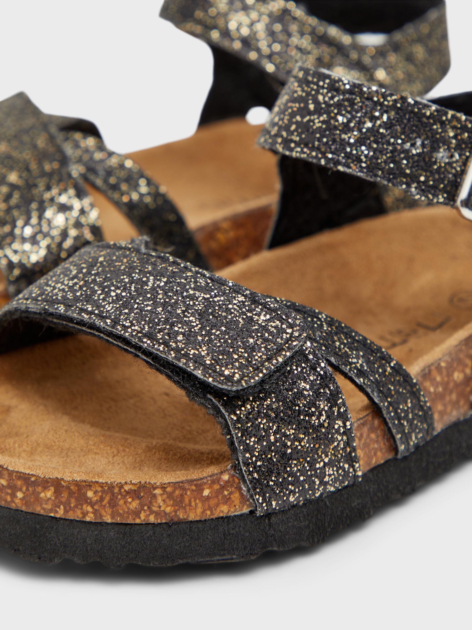 Name It sandali kids nero glitterato in oro