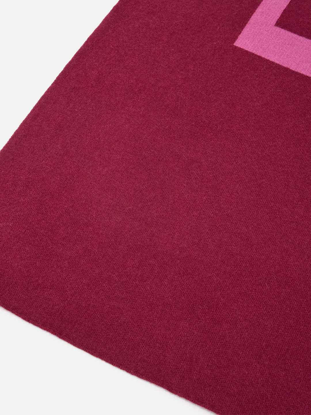 Pinko sciarpa bordeaux con logo lettering