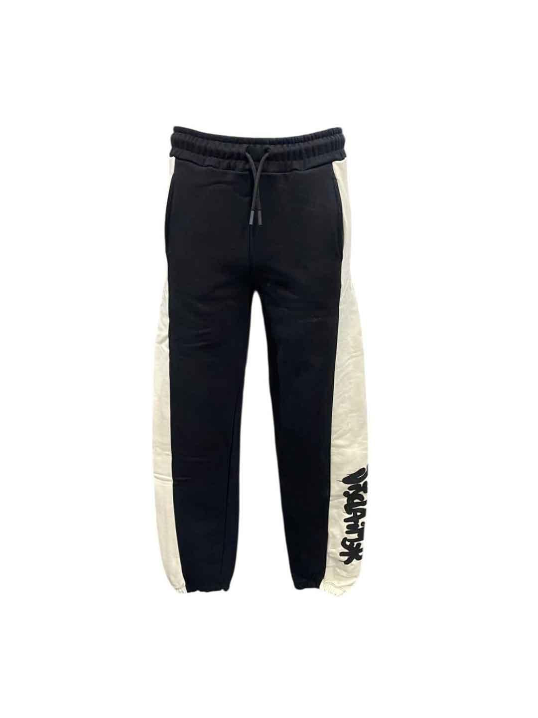 Disclaimer pantaloni kids nero con grafica