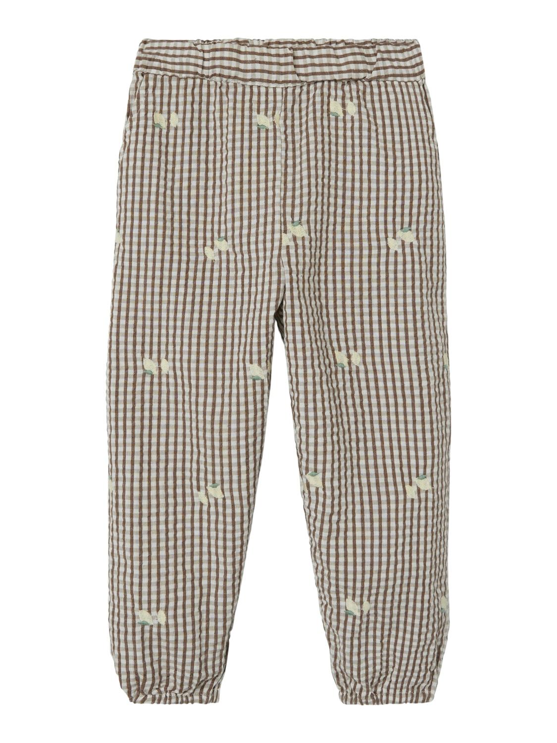 Name it pantaloni kids a fantasia a quadri e ricami