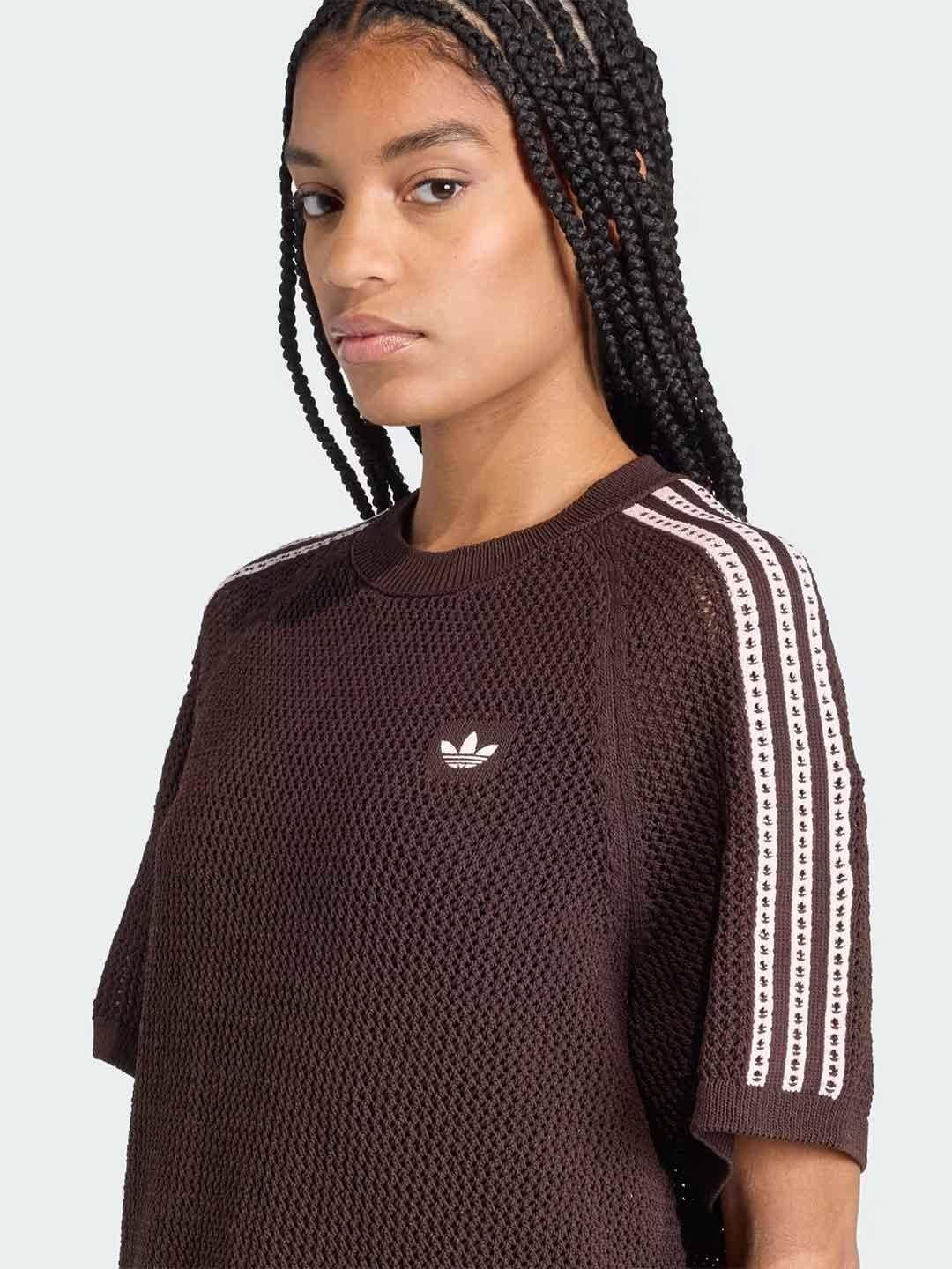 Adidas abito marrone e rosa in crochet