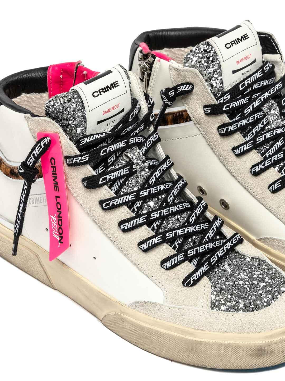 Crime Recut High sneakers bianco a stivaletto