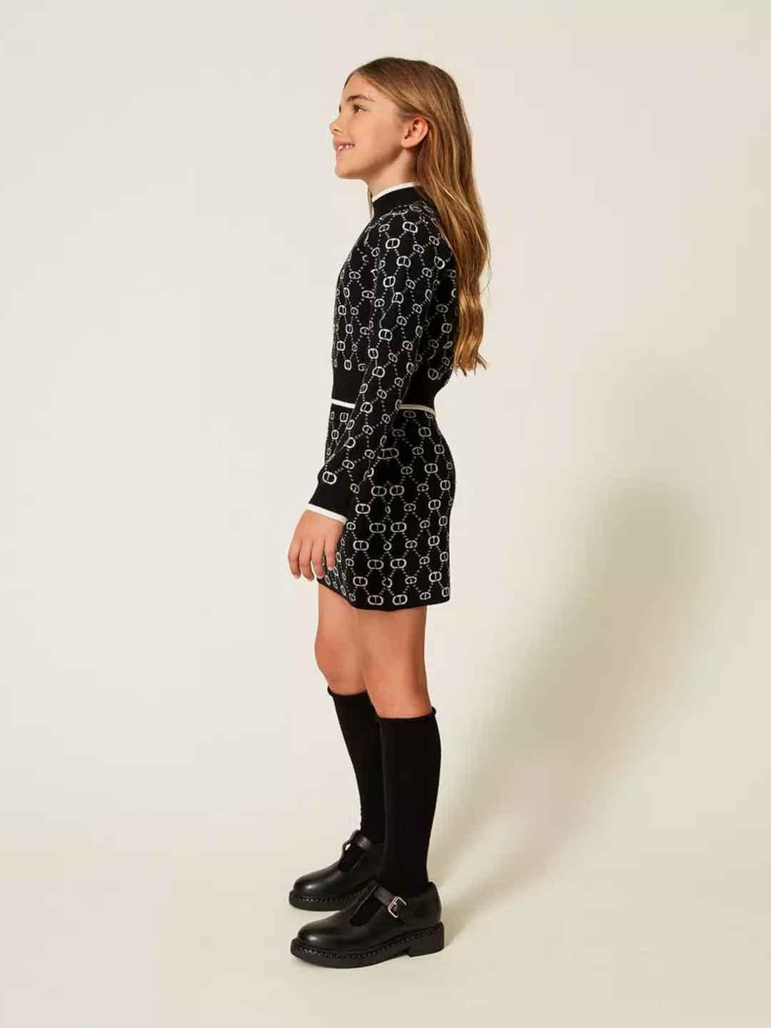 Twinset coordinato kids nero logato
