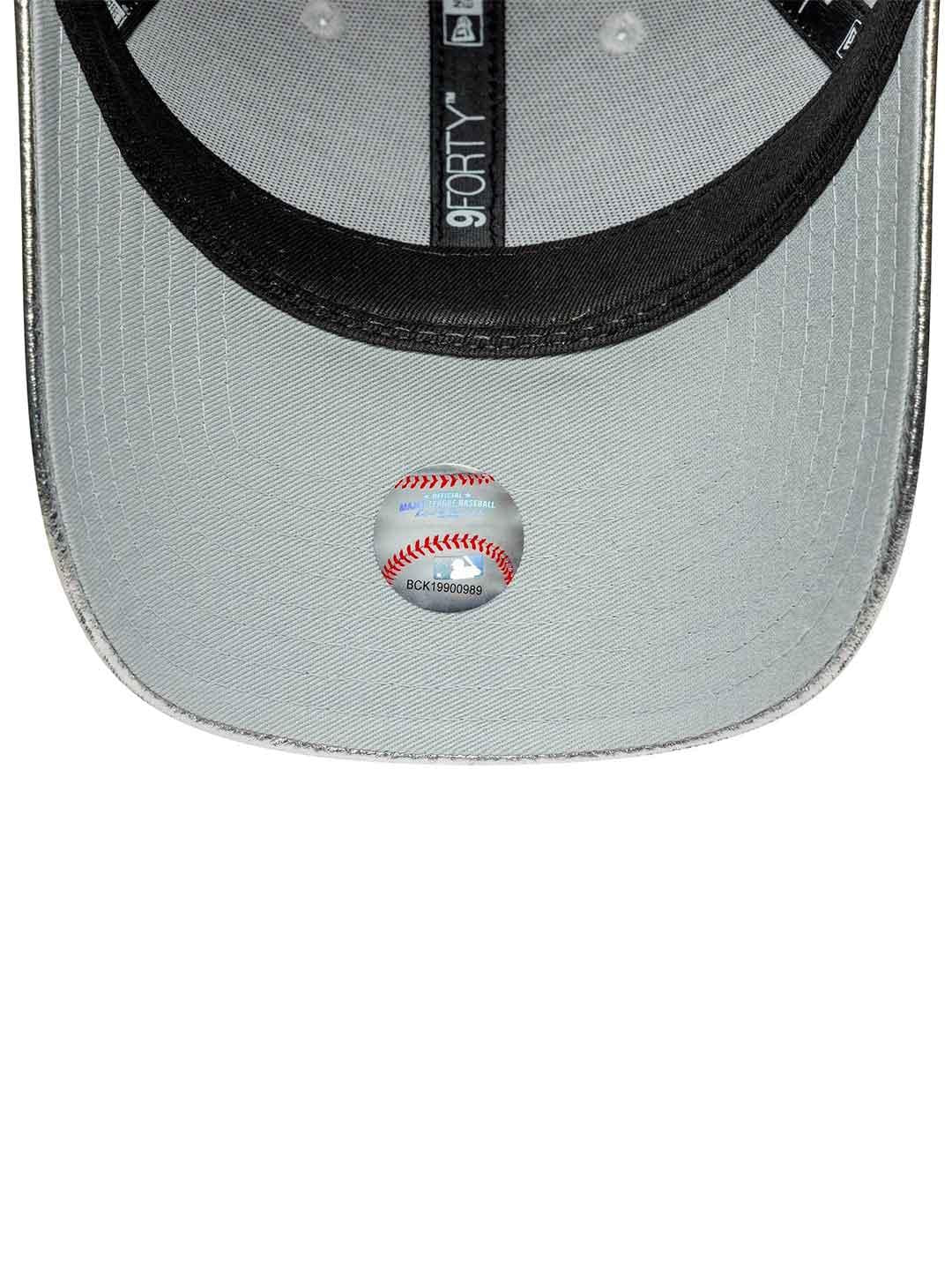 New Era 9Forty cappello argento con logo bianco