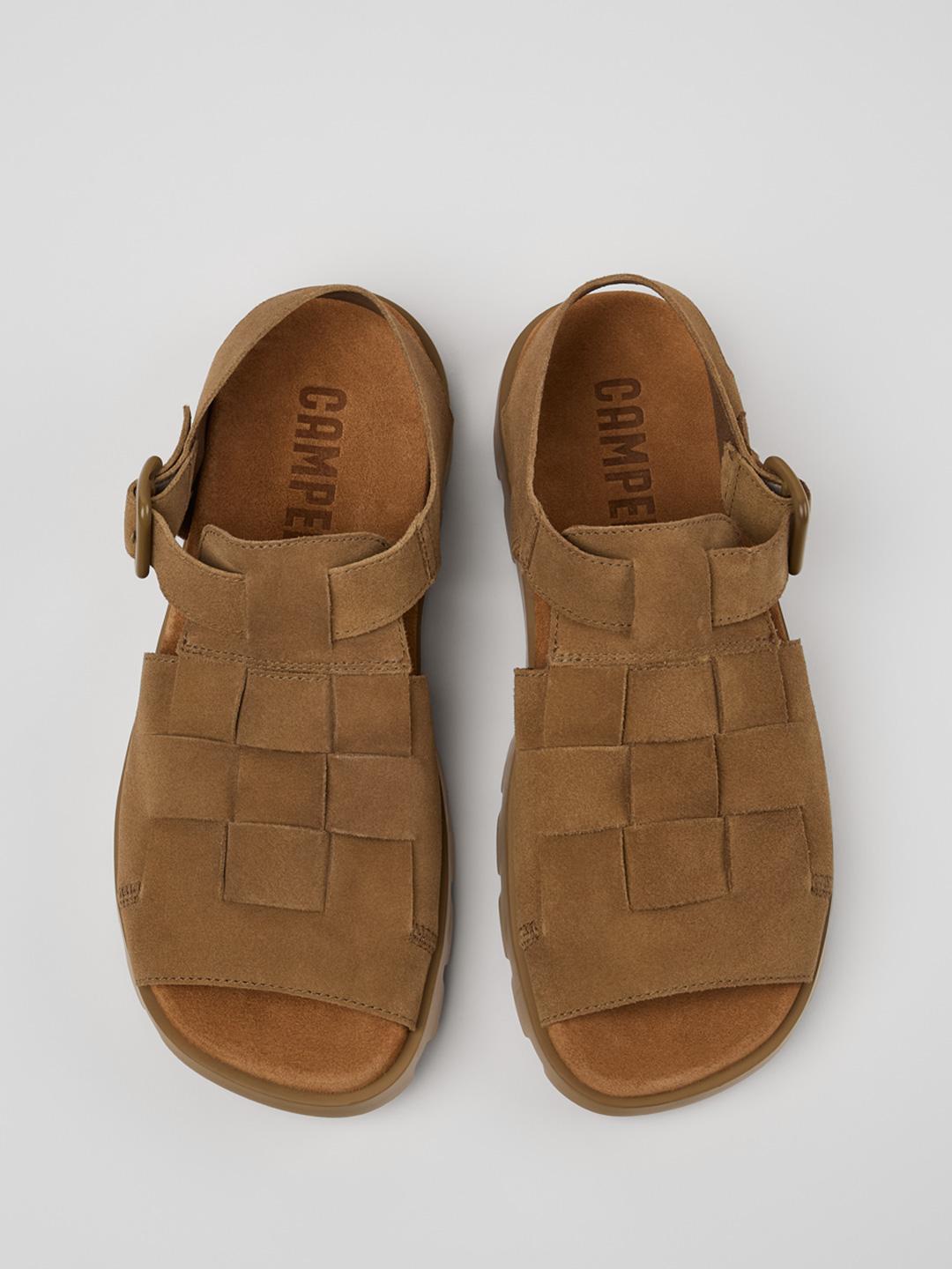 Camper Brutus Sandal sandali beige con fibbia regolabile