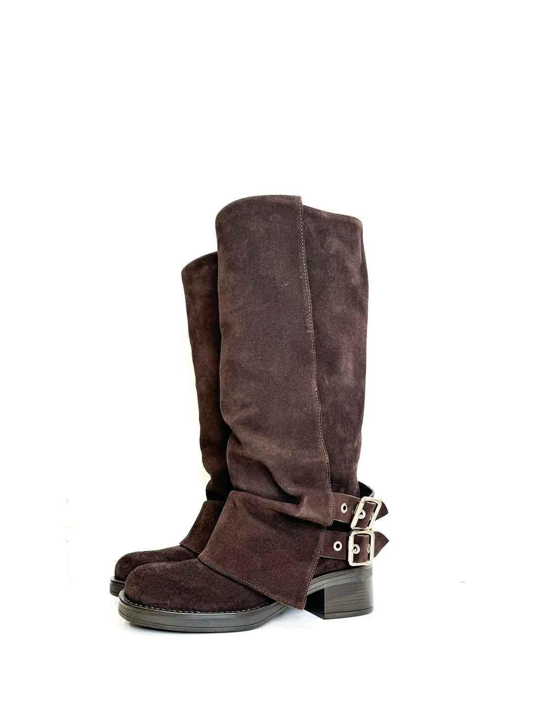 Aniye By anfibio marrone in camoscio