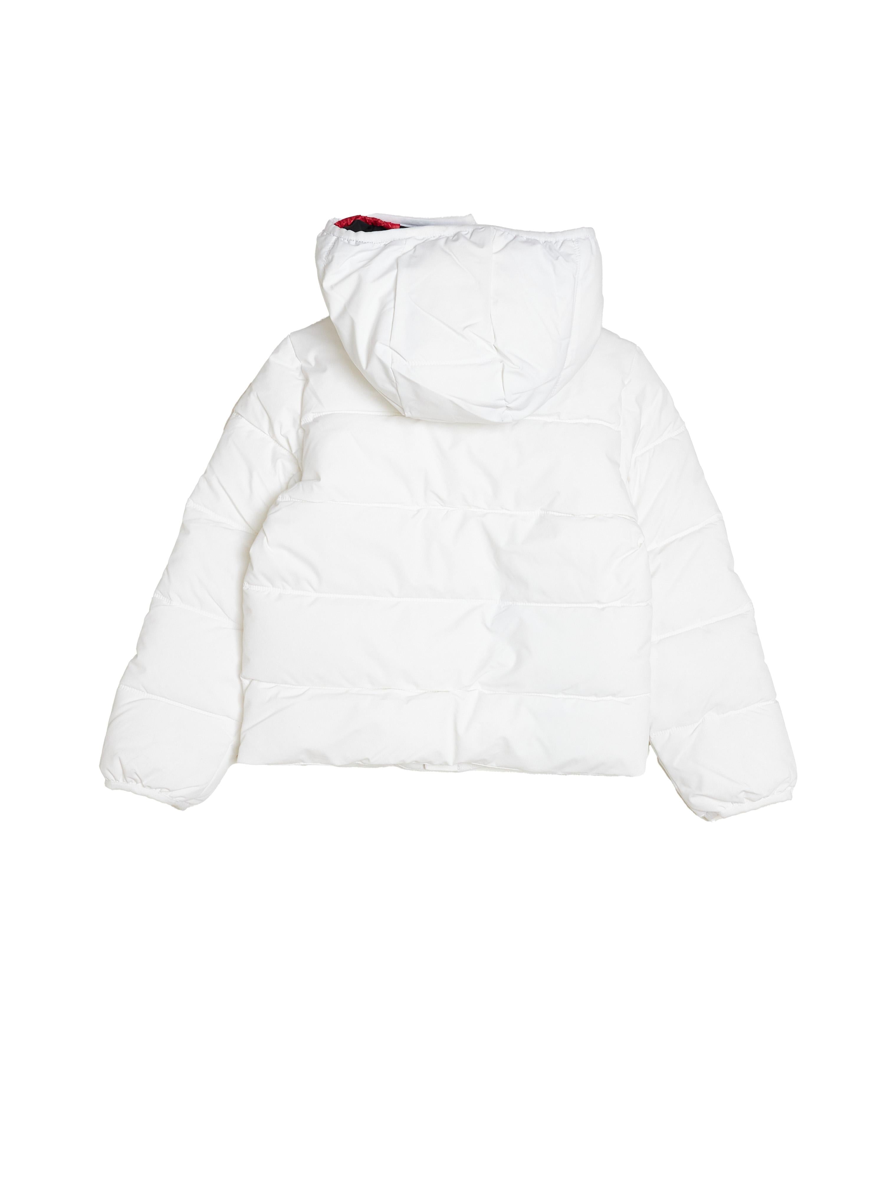 Refrigue piumino kids bianco con cappuccio