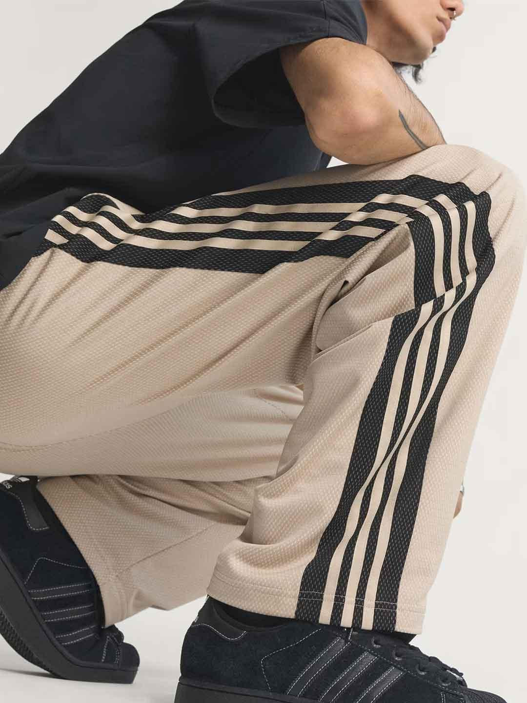 Adidas pantalone beige a rete