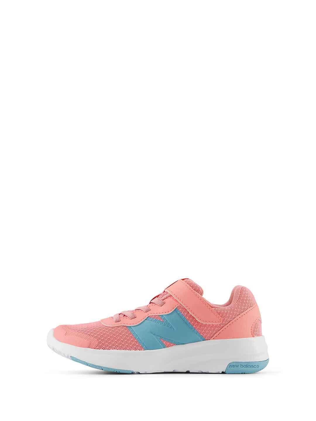 New Balance 578 sneakers kids rosa con logo celeste