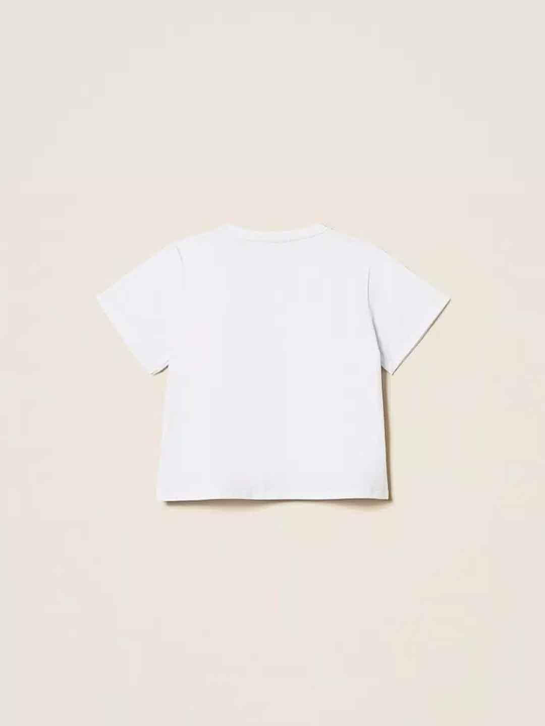 Twinset t-shirt kids bianco con borchie